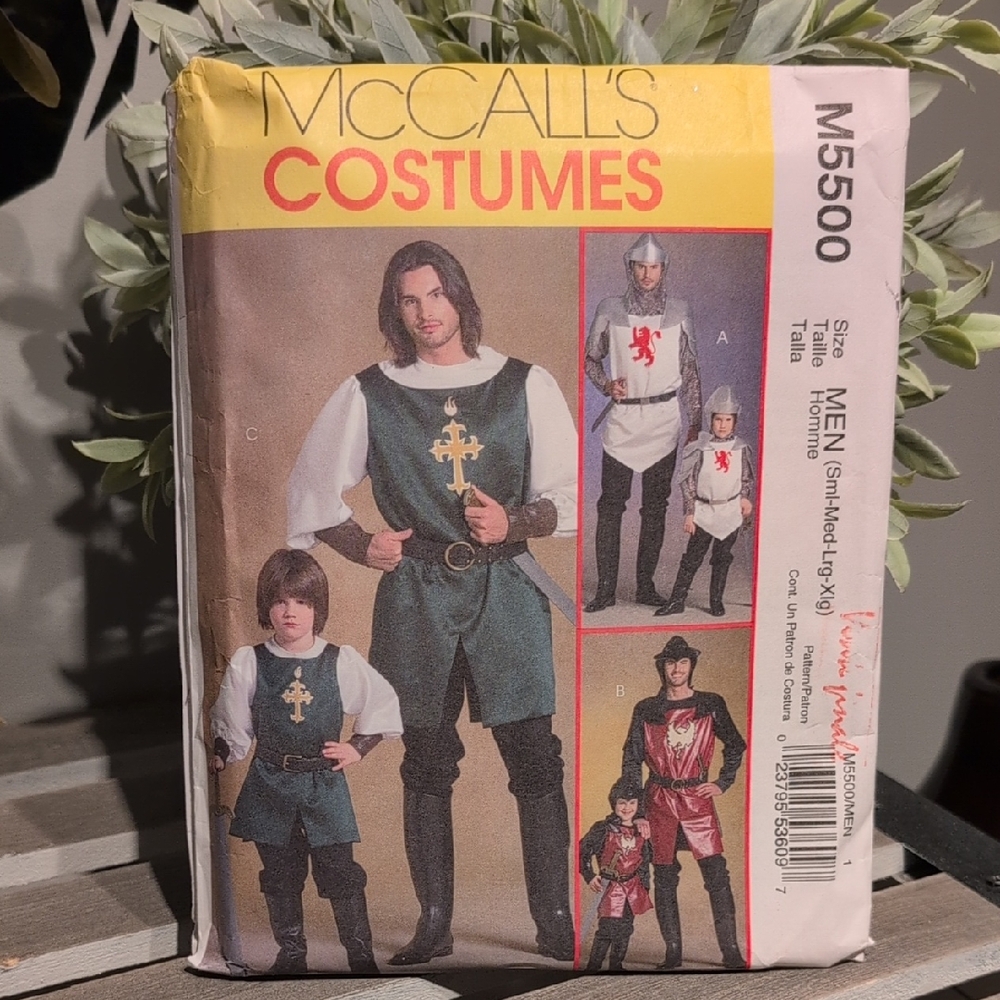 Medieval Knight Costume Pattern McCall